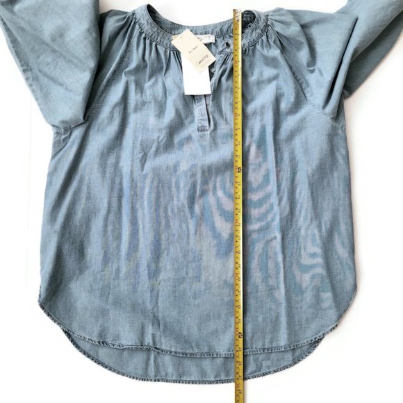 Mango MNG Peasant Blouse Top Shirt Long Sleeve NEW - Picture 6 of 8